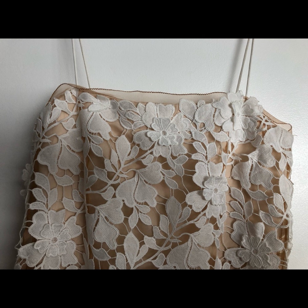 NWOT BHLDN white floral and nude cocktail dress - Picture 2 of 5